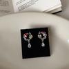 Exquisitos Aretes Versátiles de Gota de Aceite Mariposa Hongo Círculo para Mujer Diseño Nicho Aretes de Moda Elegantes y Modernos Aretes