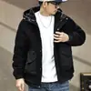 Jaqueta de Lã de Cordeiro Grossa de Algodão Estilo Americano para Homens, Novo Modelo Inverno 2026, Casaco Quente Masculino