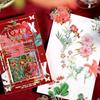 Bolsa de stickers PET de pomelo Fu material herbal serie de idiomas flor fresca hand account DIY stickers decorativos 30 en 8