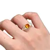 Anillo Floral Ovalado Vintage Estilo Francés con Diseño de Nicho, Elegante, Único, Moderno, Exquisito, Lujo Ligero, Versátil y Distintivo