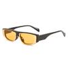 Gafas de sol cuadradas pequeñas para hombre y mujer, estilo europeo y americano, con personalidad, accesorios de metal, caja doble, 2021