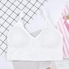 Novo Fio Grande Envoltório Dorsal em Forma de U Peito Sem Costura Sexy Costas Abertas em U Peça de Roupa Externa Camiseta Base Tubinho para Menina