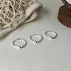 Anillo Suchuang S925 de plata esterlina con apertura de gota negra y pegamento fino para mujer, diseño minimalista de Corea del Sur, combina con todo.