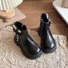 Zapatos para Niños de Edad Media y Mayores Primavera/Otoño 2026 Botas Infantiles Botas tipo Martin para Niñas Nuevo Estilo Cremallera Botas Cortas Estilo Princesa Británica Versátiles