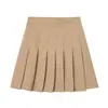 Saia Plissada Cinza Feminina Verão Nova Anti-caminhada Estilo Universitário Curta Cintura Alta Slim Saia Evasê