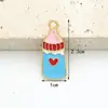 Colgantes de Joyería Esmaltada de Aleación Lindos Dibujos Animados Ropa de Bebé Biberón Pie de Bebé Accesorios para Pulsera Collar Colgante
