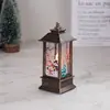 Decorações de Natal Lâmpada de Vento de Natal Castiçal Lâmpada Luz Noturna Lâmpada de Vento com Chama Decoração do Papai Noel Presentes de Natal