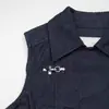 Top Sexy de Mujer Verano Y2K, Chaleco Cardigan Retro de Color Sólido Estilo Chino con Solapa Ajustado Botón Metálico