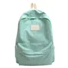 Mochila Xadrez Estilo Japonês Ins para Alunos do Ensino Fundamental II e Médio, Mochila Casual Versátil Leve para Meninas, Estilo Mori