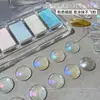 Accesorios para Uñas de Polvo de Espejo Sólido de Estado Recién Actualizados, Conveniente Tapa Flip-Top Aurora Polvo Metálico Fino Sin Polvo Venta al por Mayor