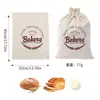 En stock Tela de Algodón Bolsa de Pan con Cordón Reutilizable Bolsa de Pan con Cordón Empaque de Masa Plana Bolsa de Paquete de Algodón y Lino