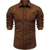 Camisa Casual de Manga Larga para Hombre Estilo Vaquero Transfronteriza 2025 Retro Impresión 3D Talla Grande Holgada Cárdigan