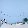 Decoración DIY Mediterránea Colgantes Pequeños Mini Decoraciones de Pared Creativas Accesorios Hechos a Mano Flotador de Pesca Ancla Adornos Colgantes para Jardín de Infancia