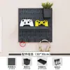 Tablero perforado de almacenamiento para sala de e-sports, pared negra, mesa para computadora de escritorio, almacenamiento en pared de dormitorio, colgador de tablero perforado para exhibición