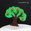 Simulación árbol frutal hoja verde escena de pasto adornos para pastel dinosaurio accesorios para hornear cocotero plug-in de cumpleaños al por mayor