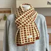 Bufanda de Punto de Felpa con Waffle Estilo Coreano Color Menta para Mujer, Calentador de Cuello Suave y Cálido para Otoño e Invierno, de Moda