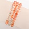 Pulsera Arusha Natural de Tres Círculos Berilo Simbiótico Cuenta Redonda Pulsera Arusha de Múltiples Círculos 7A Cristal Baya Dorada Joyería