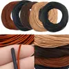 Corda Redonda de Couro Sintético DIY Pulseira de Corda Elástica Colar Material para Joias Lanyard de Boneca Acessórios Corda de Pingente Pequeno