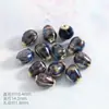 Cuentas de cerámica cocidas en horno de alta temperatura de Jingdezhen, varias formas de cuentas sueltas para accesorios de ropa, accesorios para pulseras de agujero recto, cuentas de cerámica