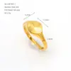 Anillo Europeo Sencillo para Mujer con Textura Anillo Redondo Geométrico de Acero Inoxidable Chapado en Oro de 18K Anillo con Textura Venta al por Mayor