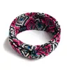 Diadema Bohemio Ins Versátil Elegante Nudo Cruzado Diadema Deportiva de Yoga Estampada Versión Ancha para Mujeres con Coronilla Alta