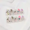 Dicas de Unhas com Pedras de Diamante Mais Vendidas no Tiktok, Arte de Unhas, Adesivos de Unhas Postiças, Unhas Longas Usáveis Feitas à Mão de Alta Qualidade Atacado