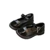 Zapatos de Princesa Negros de Cuero para Niñas 2026 Nuevos Zapatos de Primavera Suela Suave Zapatos Mary Jane con Bloques de Color Blanco y Negro para Niños