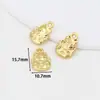 Colgante de Protección de Color Chapado en Oro de 14K con Círculo y Carácter de Fortuna Accesorio de Joyería Hecho a Mano DIY Colgante de Fortuna Dorado Pequeño Encanto D105