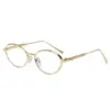 Gafas de Sol de Moda Metálicas, Modernas y Elegantes para Hombres y Mujeres, Montura Ovalada de Alta Gama Estilo Coreano, Versátiles para Fotografía Callejera y Fiestas