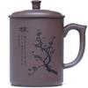 Caneca de Areia Roxa Yixing para Homens, Grande Capacidade, com Tampa, Caneca de Água, Caneca de Chá, Conjunto de Chá, Caneca de Cerâmica para Escritório, Gravada à Mão