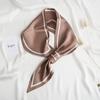 2025 Nuevo Pañuelo de Seda Estampado para Mujer Lazo Pequeño Perezoso El Más Fácil de Combinar Decoración Profesional Estilo Occidental Pañuelo para la Oreja Venta Directa de Fábrica