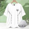 2025 Nova T-shirt de Seda Gelada de Manga Curta da Marca Tendência de Verão Camiseta Masculina Tendência de Meia Manga com Gola Redonda Blusa Solta Roupas para Homens