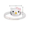 Anillo de Gota de Pegamento de Gato Jin Jiahua Anillo Plateado Anillo de Gato de Dibujos Animados Lindo Anillo de Gato Abierto Lindo Chapado para Mujer