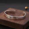 Joyería de plata esterlina S925 al por mayor de fábrica retro plata tailandesa moda japonesa y coreana pulsera viva de luz solar
