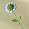 Terminado Tejido a Mano de Lana Cara Sonriente Ramo de Girasoles Ganchillo Girasol Día del Maestro Temporada de Exámenes de Admisión Universitaria Temporada de Graduación Regalo