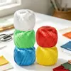 Cuerda tejida de plástico esférica de colores para empaque, correa de amarre diario para el hogar, cuerda de amarre para cajas en logística de almacén
