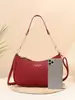 Bolso de Hombro de Color Sólido de Moda para Mujer 2025 Nuevo Estilo Bolso de Mano para Hombro Bolso Cruzado de Hombro con Textura Bolso de Mano
