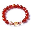 Pulsera de los Doce Animales del Zodiaco 2027, Pulsera de los Tres Elementos, Obsidiana Ojo de Arco Iris Natural, Cristal Blanco Bagua, Combinación de Seis Elementos