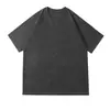 Verão 2025 novo 220G peso pesado sensação refrescante Suorona manga curta ombro costas bolsa gola tendência casual camisetas masculinas e femininas