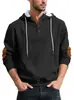 Sudadera con capucha informal de moda jacquard de manga larga para hombre, estilo europeo y americano, transfronteriza, simple, moderna, holgada, top deportivo