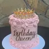 Estilo Ins Transfronterizo Gran Descuento Corona Acrílica Reina Decoración para Pastel Feliz Cumpleaños Inserto Personalizable