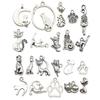 Surtido de 100 adorables accesorios para hacer gotas de aceite de gatitos, llaveros, pendientes, hebillas, pulseras, collares, colgantes con borde cruzado, gran oferta.