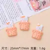 Juguete de Mini Pastel de Animales Dibujos Animados Hecho a Mano DIY Lindo Pegamento de Crema Accesorios para Pasadores Kit de Material de Resina