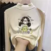 Camiseta térmica con forro polar para niña, cuello alto, camiseta con forro polar para niños mayores, nueva colección otoño/invierno 2026, top de manga larga cepillado