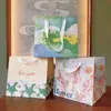 Día de la Mujer, Bolsa de Regalo Día de la Diosa, Bolsa de Papel tipo Bandolera Cuadrada, Bolsa para Snacks de Regalo, Ver Flores, Feliz Suerte