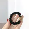 Corea del Sur Dongdaemun con anillo de pelo de intestino delgado arrugado, goma para coleta de color, banda de goma para coleta alta elástica, anillo para el pelo base, mujer