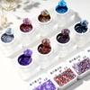 Esmalte de Uñas con Glitter Transfronterizo Irregular de Diamante Triturado Esmalte de Uñas Gel de Fototerapia Cubo Mágico Luz de Estrellas Espumoso Gel Flash