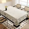 Toalha de Mesa Impermeável, à Prova de Óleo, Lavável, Resistente ao Calor, Retangular, Luxo Leve, Toque de Alta Qualidade, Novo Modelo 2026, Pano para Mesa de Centro