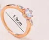 Anillo de un solo diamante de moda para niñas estilo coreano diseño simple de nicho anillo de titanio con diamante y rosa joyería