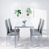 Mesa de Comedor Exportación Mesa Moderna Simple Restaurante Sala de Estar 4 Personas 6 Personas Rectangular Mesa de Comedor de Vidrio Templado